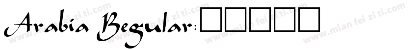Arabia Regular字体转换